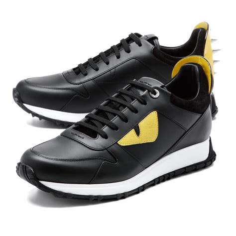 fendi black tech sneakers|Fendi sneakers black and yellow.